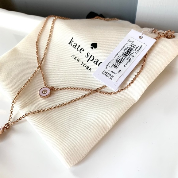 NWT Kate Spade rosegold tone double strand pendant - Picture 2 of 6